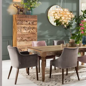 KARE Design Armleunstoel Black Mode Fluweel Grijs