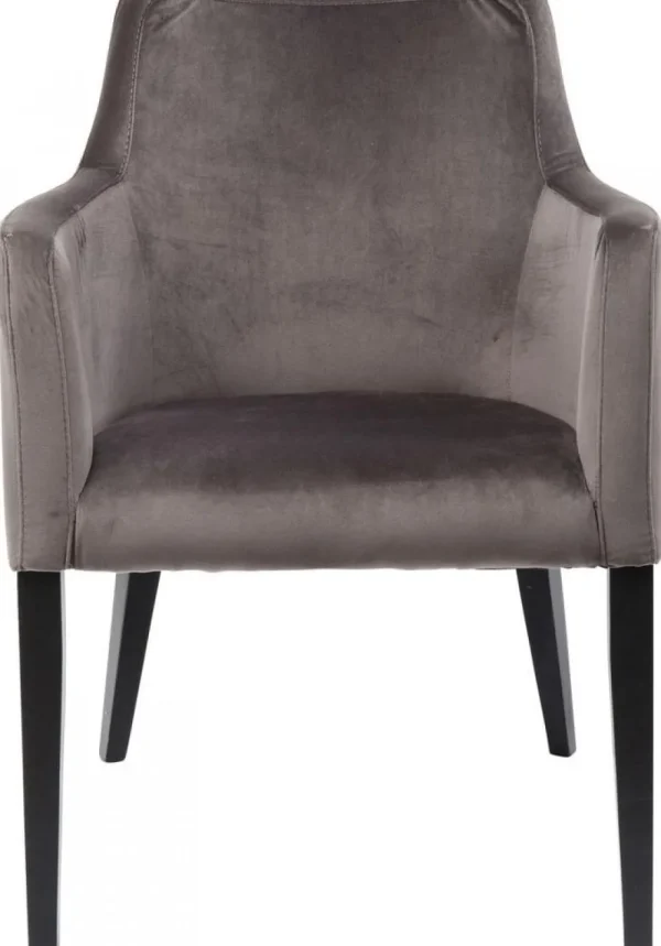 KARE Design Armleunstoel Black Mode Fluweel Grijs