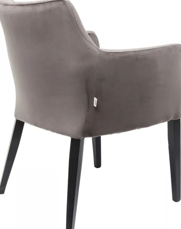KARE Design Armleunstoel Black Mode Fluweel Grijs