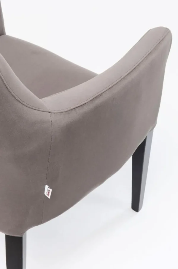 KARE Design Armleunstoel Black Mode Fluweel Grijs