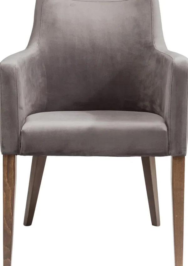 KARE Design Armleunstoel Mode Fluweel Grijs