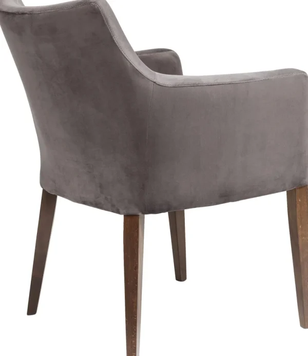 KARE Design Armleunstoel Mode Fluweel Grijs