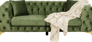 KARE Design Bank Bellissima 2-Seater Velvet Green 200cm