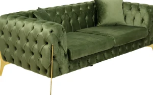 KARE Design Bank Bellissima 2-Seater Velvet Green 200cm