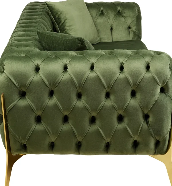 KARE Design Bank Bellissima 2-Seater Velvet Green 200cm