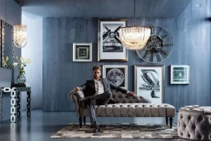 KARE Design Bank Desire Fluweel Zilvergrijs