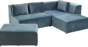 KARE Design Bank Infinity Fluweel Oceaan Rechts