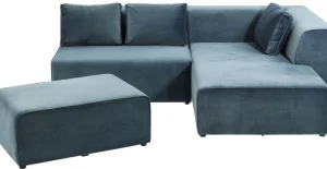 KARE Design Bank Infinity Fluweel Oceaan Rechts