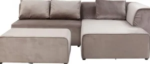 KARE Design Bank Infinity Fluweel Taupe Rechts