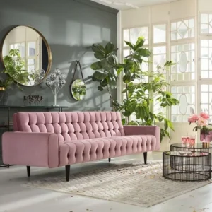 KARE Design Bank Milchbar 3-Zits Fluweel Roze