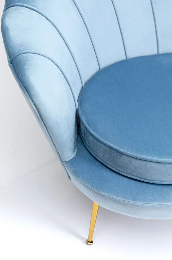 KARE Design Bank Water Lily 2-Zits Aqua 132cm