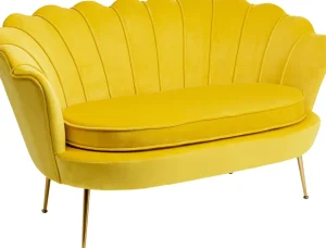 KARE Design Bank Water Lily 2-Zits Geel 132cm