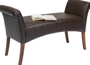 KARE Design Bankje Motley Zigzag Brown