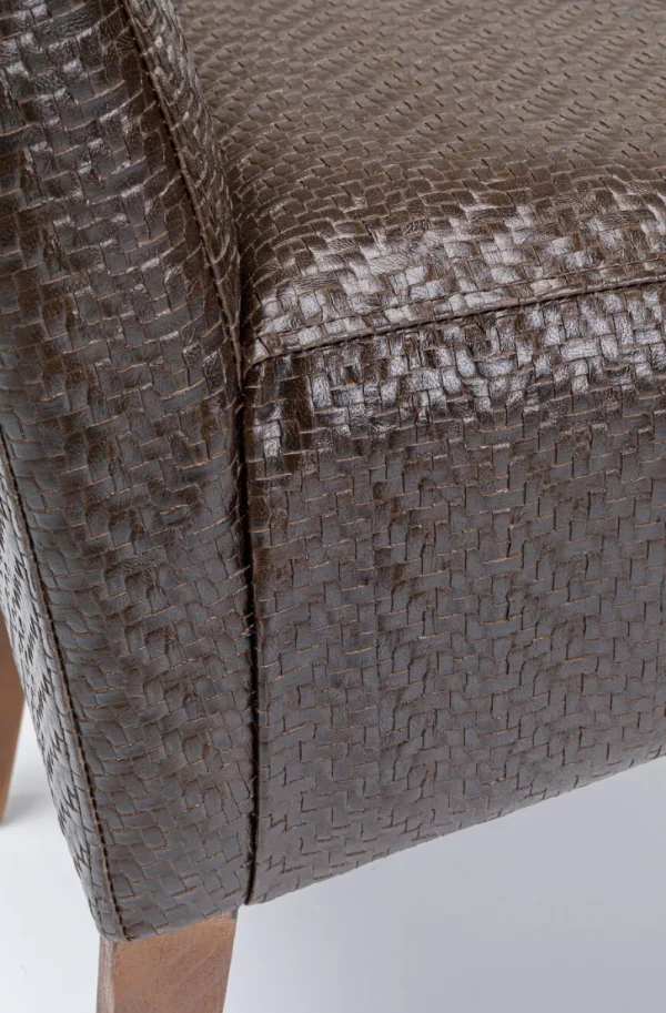 KARE Design Bankje Motley Zigzag Brown