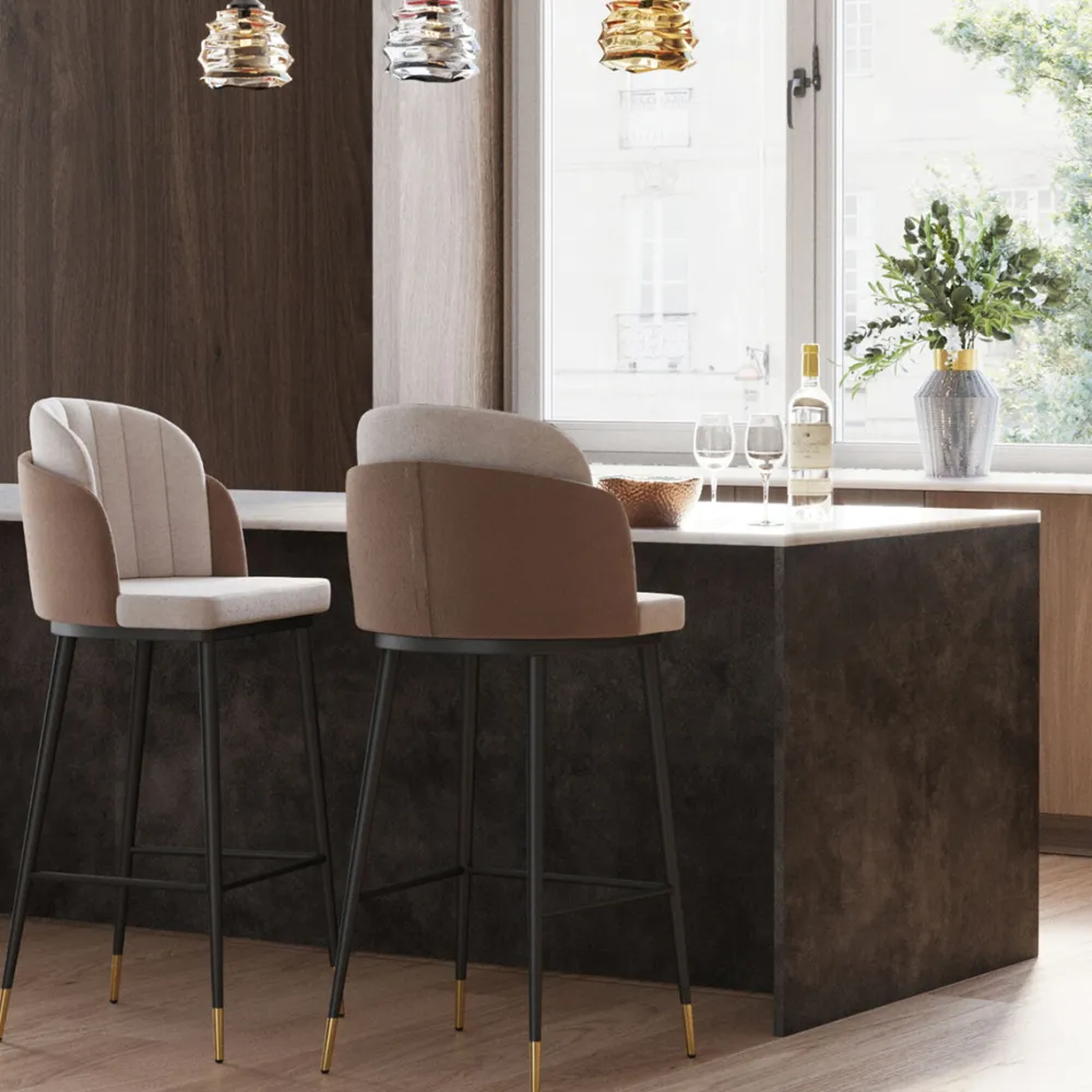 barkruk_hojas_beige_0.webp KARE Design Barkruk Hojas Beige