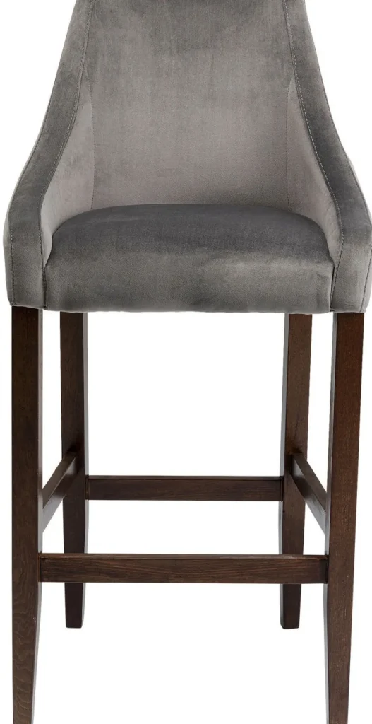 KARE Design Barkruk Mode Fluweel Grijs