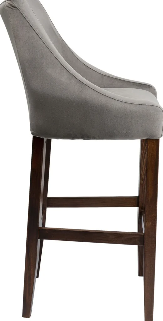 KARE Design Barkruk Mode Fluweel Grijs