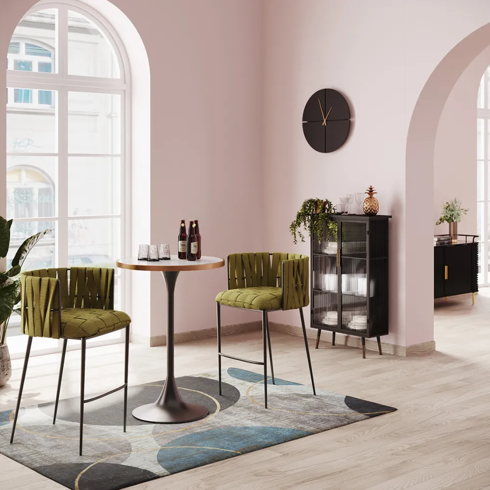 barkruk_saluti_dark_green_0.webp KARE Design Barkruk Saluti Dark Green