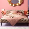 KARE Design Bed Desire Fluweel Ecru 160x200cm