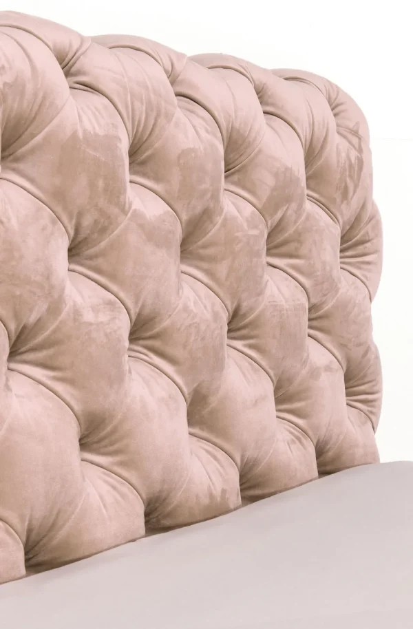 KARE Design Bed Desire Fluweel Ecru 180x200cm