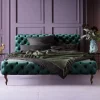 KARE Design Bed Desire Fluweel Groen 160x200cm