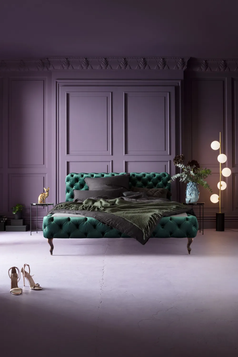 bed_desire_fluweel_groen_xcm_1-1.webp KARE Design Bed Desire Fluweel Groen 160x200cm