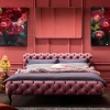KARE Design Bed Desire Fluweel Roze 180x200cm