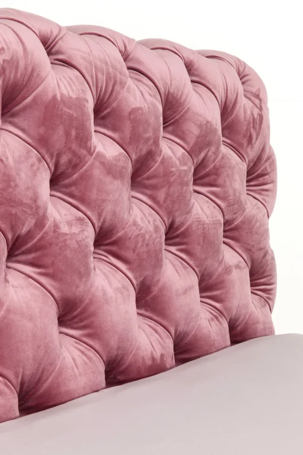 KARE Design Bed Desire Fluweel Roze 180x200cm