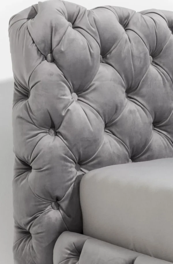 KARE Design Bed Desire Fluweel Zilvergrijs 160x200cm