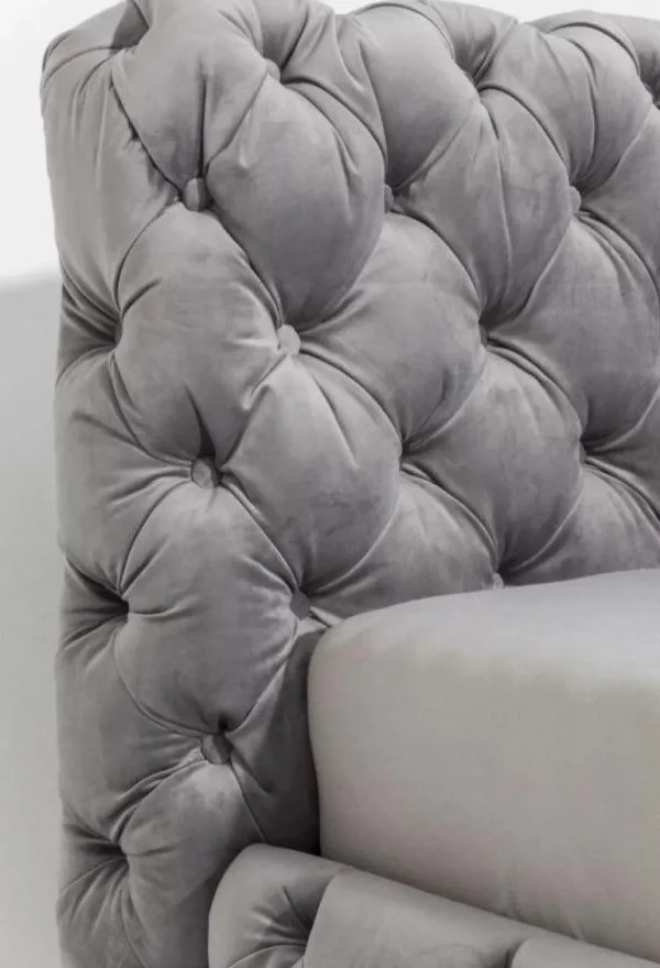 KARE Design Bed Desire Fluweel Zilvergrijs 200x200cm