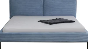 KARE Design Bed East Side Cord Blue 180x200cm