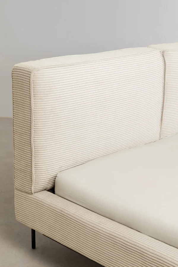 KARE Design Bed East Side Cord Creme 180x200cm