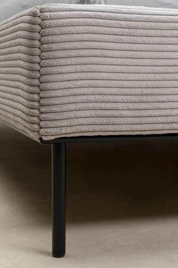 KARE Design Bed East Side Cord Grey 160x200cm