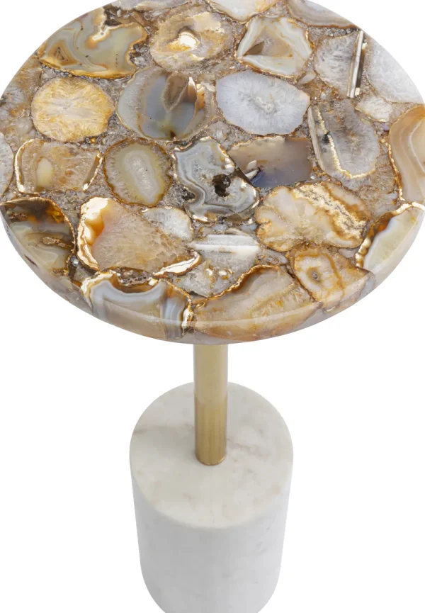 KARE Design Bijzettafel Agate Base White 25cm