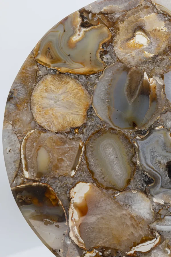 KARE Design Bijzettafel Agate Base White 25cm