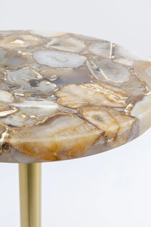 KARE Design Bijzettafel Agate Base White 25cm