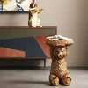 KARE Design Bijzettafel Animal Beer Goud 35x34cm