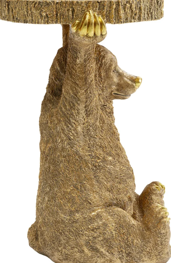 KARE Design Bijzettafel Animal Beer Goud 35x34cm
