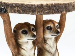 KARE Design Bijzettafel Animal Meerkat Sisters Ø33cm