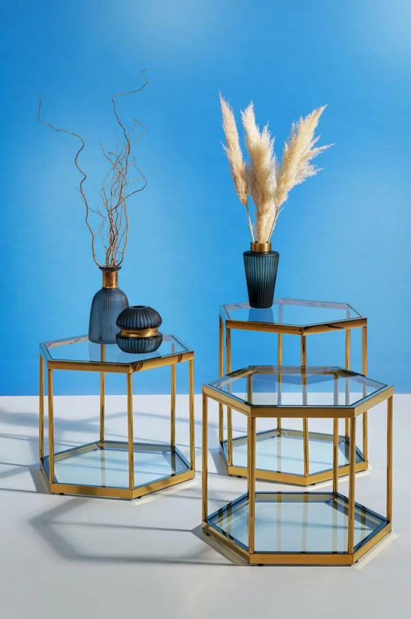 KARE Design Bijzettafel Comb Goud 55cm