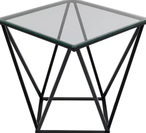 KARE Design Bijzettafel Cristallo Zwart 50x50cm