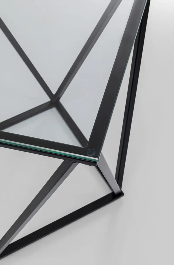 KARE Design Bijzettafel Cristallo Zwart 50x50cm