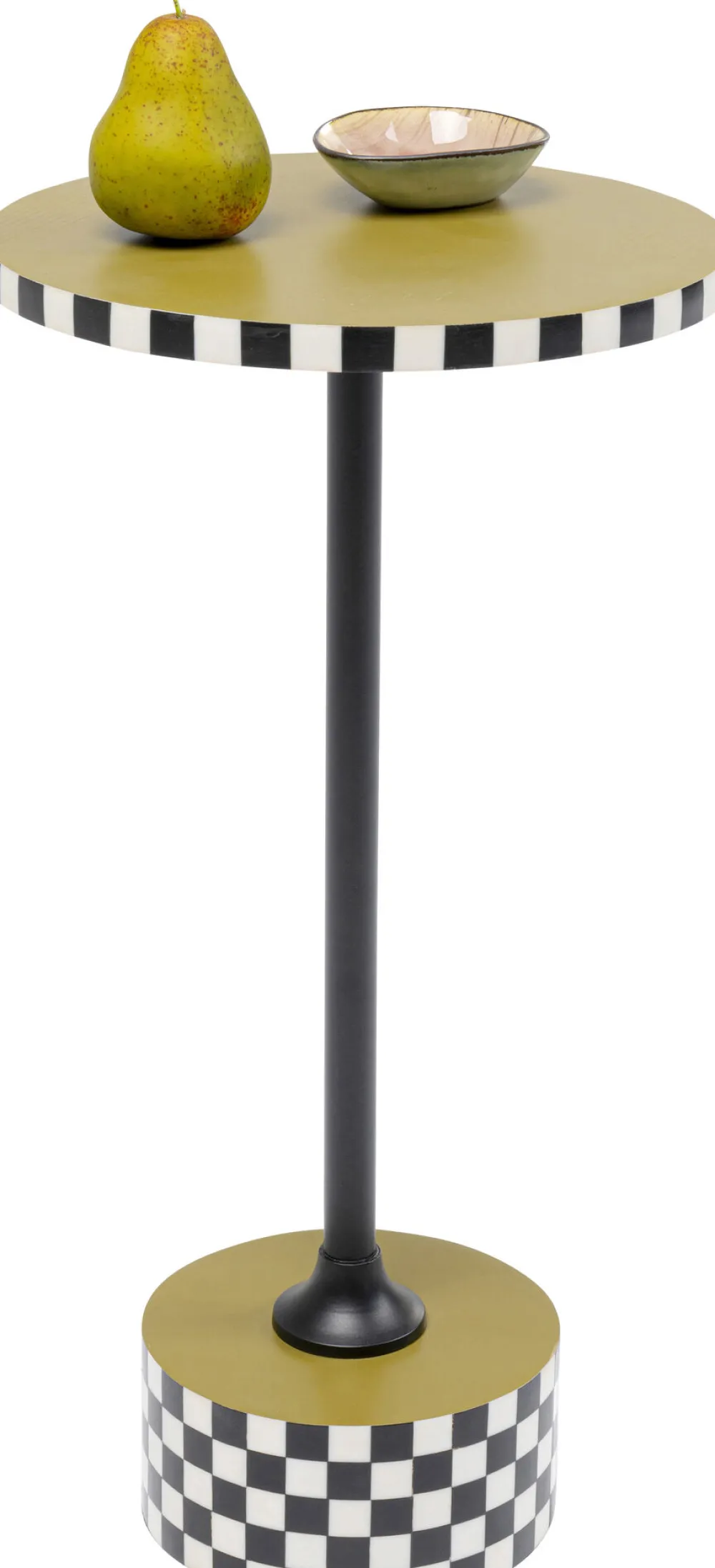 bijzettafel_domero_checkers_olive_cm_1.webp KARE Design Bijzettafel Domero Checkers Olive Ø25cm