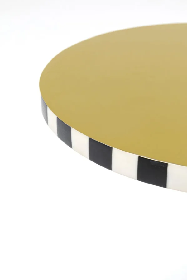 KARE Design Bijzettafel Domero Checkers Olive Ø25cm