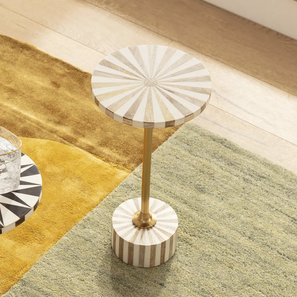 bijzettafel_domero_cirque_gold_white_cm_0.webp KARE Design Bijzettafel Domero Cirque Gold White Ø40cm