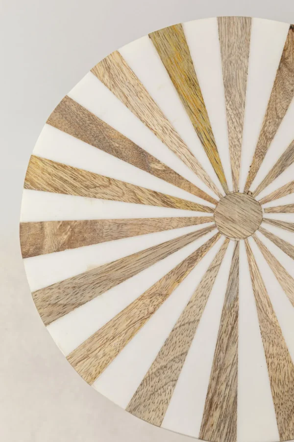 KARE Design Bijzettafel Domero Cirque Gold White Ø25cm