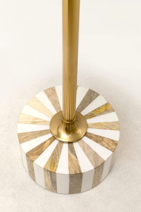 KARE Design Bijzettafel Domero Cirque Gold White Ø25cm