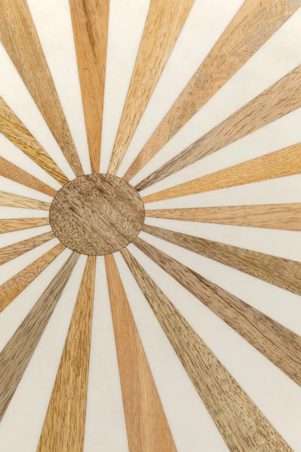 KARE Design Bijzettafel Domero Cirque Gold White Ø40cm