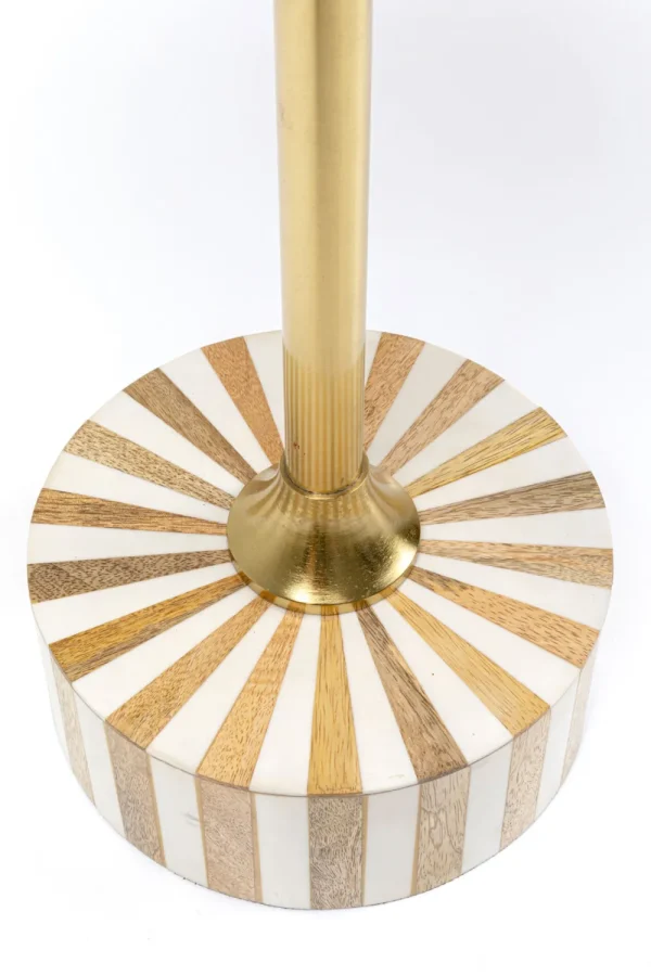 KARE Design Bijzettafel Domero Cirque Gold White Ø40cm