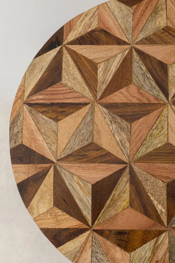 KARE Design Bijzettafel Domero Geo Brown Ø25cm